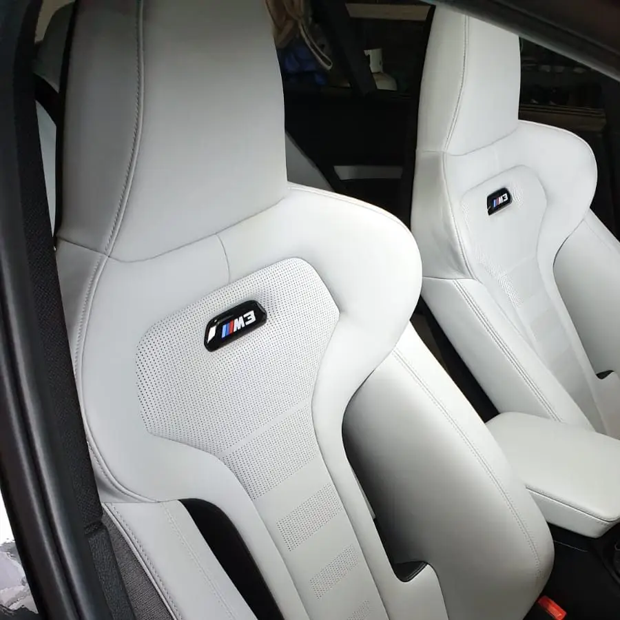 BMW M3 Interior Protection white seats