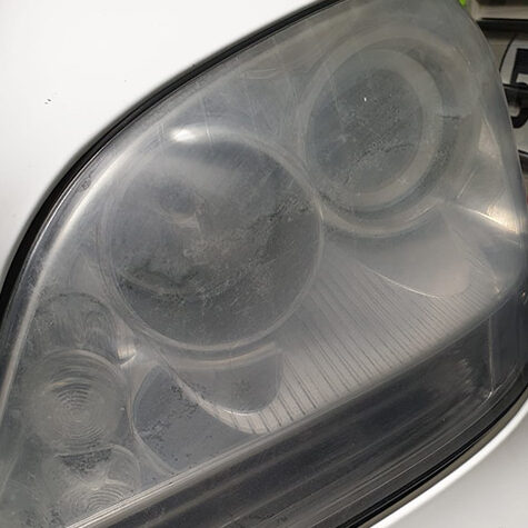 Headlight restoration before on white mazda cx3